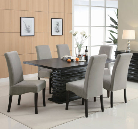 Stanton Rectangular Dining Set Black and Grey | Coaster | Home Elegance USA