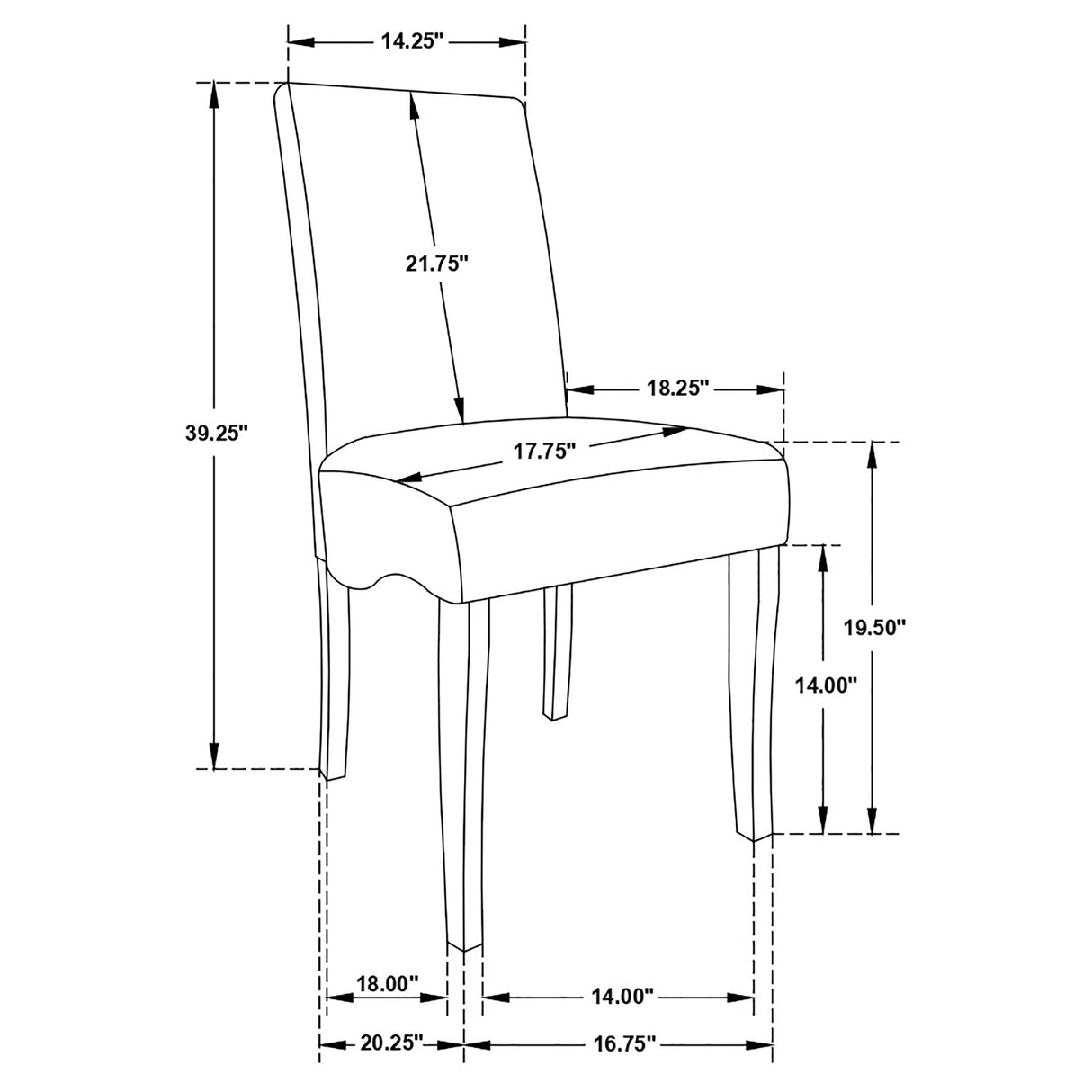 Side Chair - Stanton Upholstered Side Chairs Grey (Set of 2)