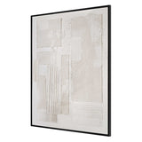 Clean Slate Slate Hand Painted Canvas - Dark Gray by Uttermost - View 4