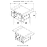 Kitchen Island - Slater 2-drawer Kitchen Island with Drop Leaves Brown and Buttermilk