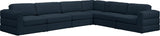 Beckham - Modular Sectional 6 Piece - Navy - Fabric - Modern & Contemporary | Home Elegance USA