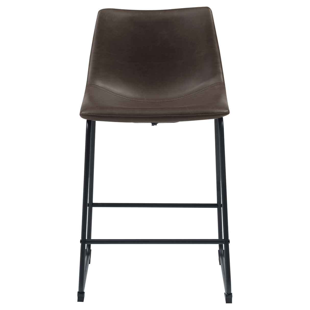 Counter Stool - Michelle Armless Counter Height Stools Two-tone Brown and Black (Set of 2)