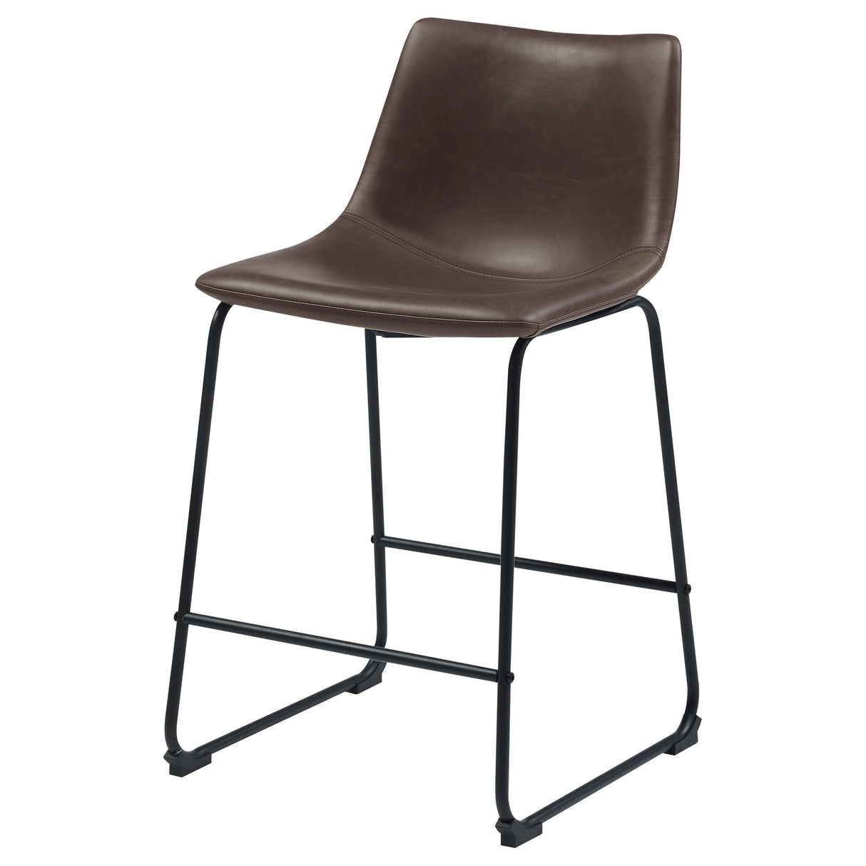 Counter Stool - Michelle Armless Counter Height Stools Two-tone Brown and Black (Set of 2)