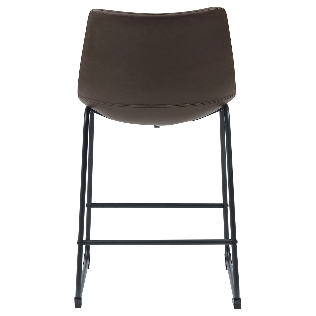 Counter Stool - Michelle Armless Counter Height Stools Two-tone Brown and Black (Set of 2)