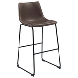 Bar Stool - Michelle Armless Bar Stools Two-tone Brown and Black (Set of 2)