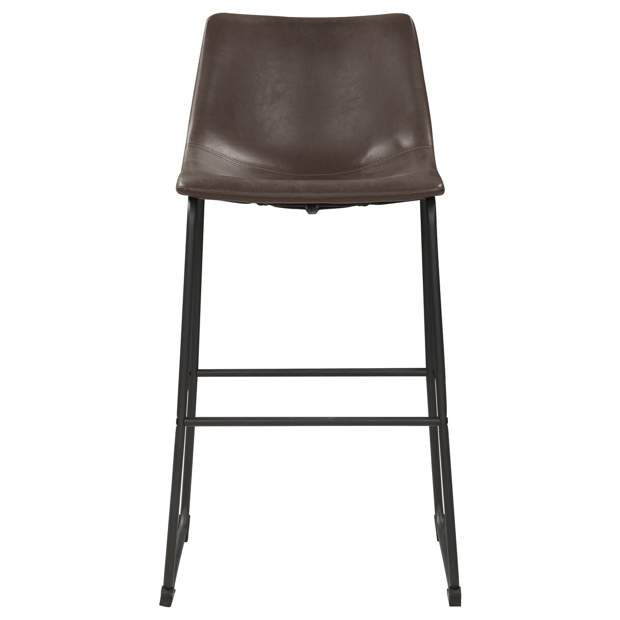 Bar Stool - Michelle Armless Bar Stools Two-tone Brown and Black (Set of 2)