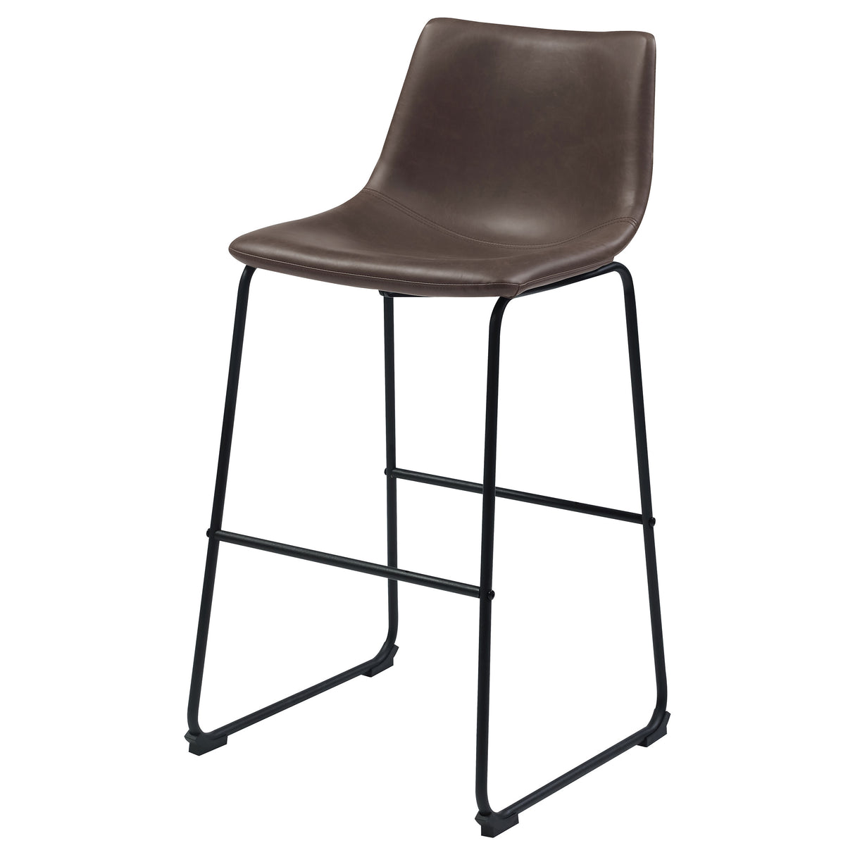 Bar Stool - Michelle Armless Bar Stools Two-tone Brown and Black (Set of 2)