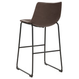 Bar Stool - Michelle Armless Bar Stools Two-tone Brown and Black (Set of 2)