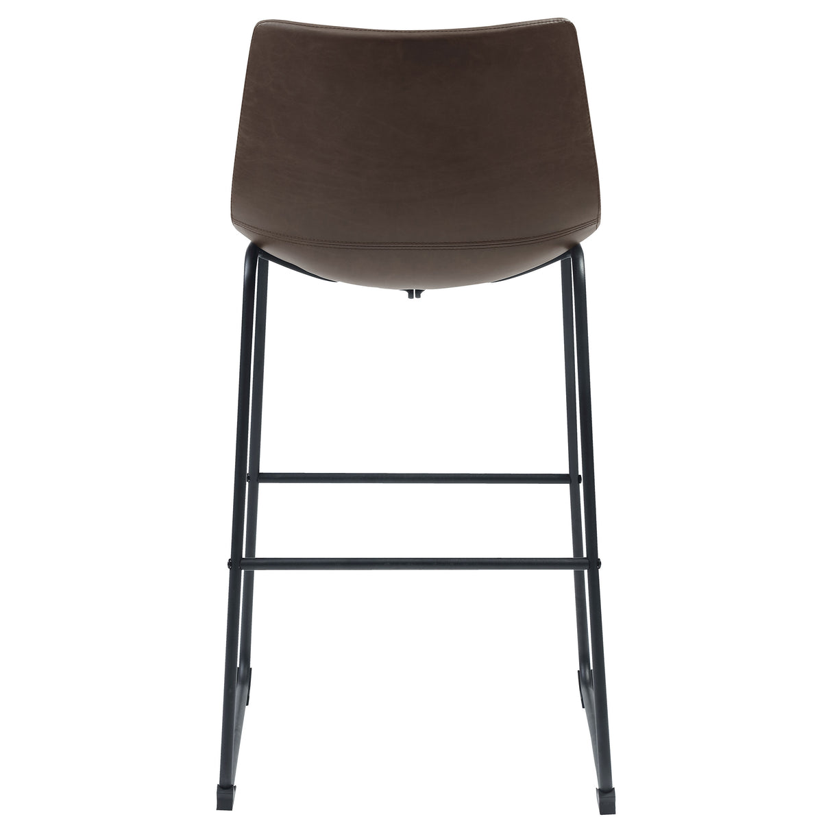 Bar Stool - Michelle Armless Bar Stools Two-tone Brown and Black (Set of 2)