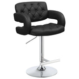 Brandi Adjustable Bar Stool Black and Chrome | Coaster - 102555 - Home Elegance USA - 3