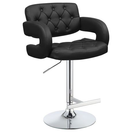 Adjustable Bar Stool - Brandi Adjustable Bar Stool Black and Chrome