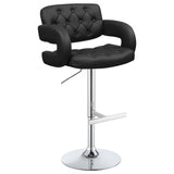 Brandi Adjustable Bar Stool Black and Chrome | Coaster - 102555 - Home Elegance USA - 1