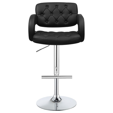 Adjustable Bar Stool - Brandi Adjustable Bar Stool Black and Chrome