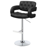 Brandi Adjustable Bar Stool Black and Chrome | Coaster - 102555 - Home Elegance USA - 5