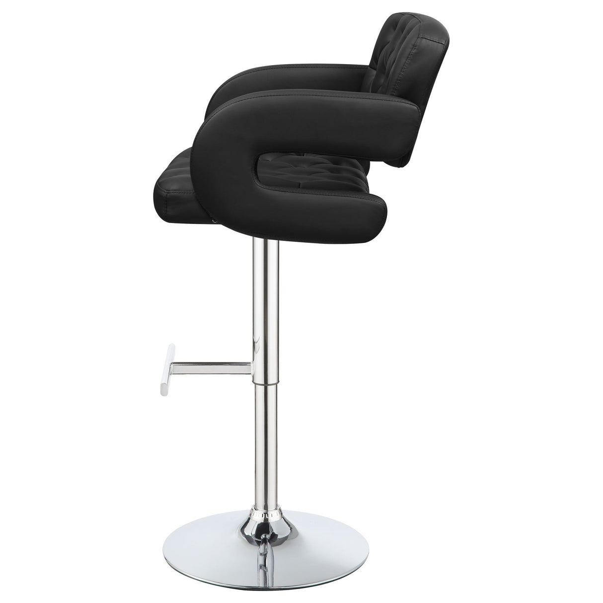 Brandi Adjustable Bar Stool Black and Chrome | Coaster - 102555 - Home Elegance USA - 6