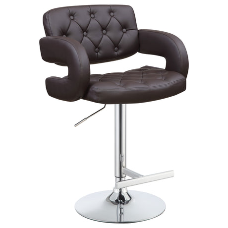 Adjustable Bar Stool - Brandi Adjustable Bar Stool Chrome and Brown