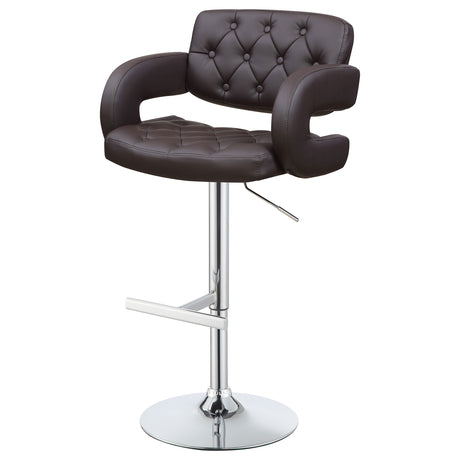 Adjustable Bar Stool - Brandi Adjustable Bar Stool Chrome and Brown