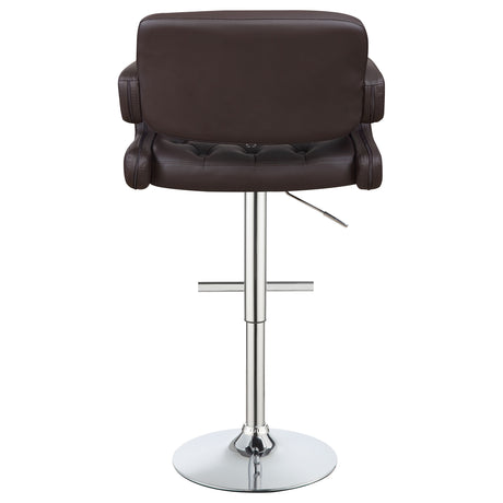 Adjustable Bar Stool - Brandi Adjustable Bar Stool Chrome and Brown