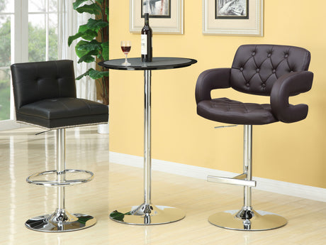 Adjustable Bar Stool - Brandi Adjustable Bar Stool Chrome and Brown