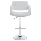 Brandi Adjustable Bar Stool Chrome and White | Coaster - 102557 - Home Elegance USA - 4