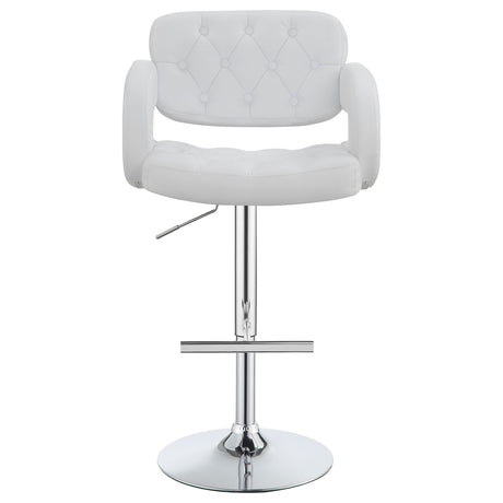 Adjustable Bar Stool - Brandi Adjustable Bar Stool Chrome and White