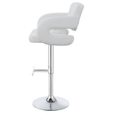 Brandi Adjustable Bar Stool Chrome and White | Coaster - 102557 - Home Elegance USA - 6