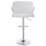 Brandi Adjustable Bar Stool Chrome and White | Coaster - 102557 - Home Elegance USA - 7