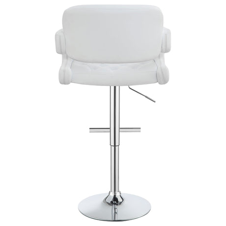 Adjustable Bar Stool - Brandi Adjustable Bar Stool Chrome and White