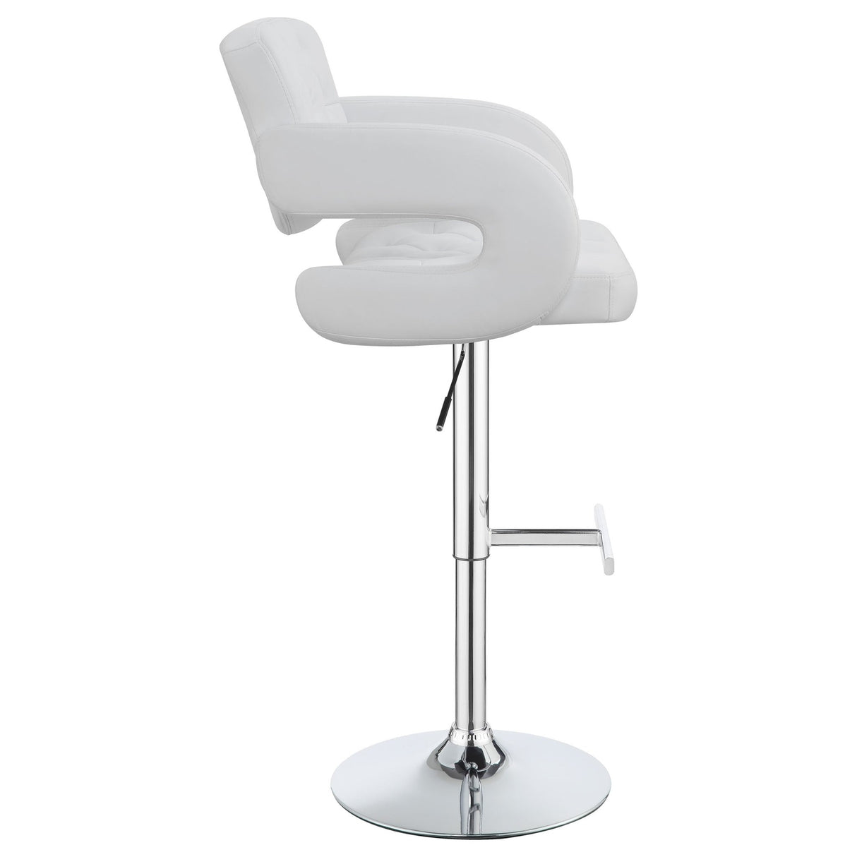 Brandi Adjustable Bar Stool Chrome and White | Coaster - 102557 - Home Elegance USA - 8