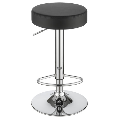 Adjustable Bar Stool - Ramses 29" Adjustable Bar Stool Chrome and Black