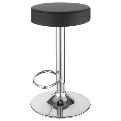 Adjustable Bar Stool - Ramses 29" Adjustable Bar Stool Chrome and Black