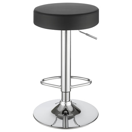 Adjustable Bar Stool - Ramses 29" Adjustable Bar Stool Chrome and Black