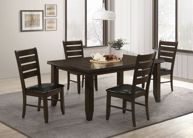 Dalila Dining Room Set Cappuccino and Black | Coaster | Home Elegance USA