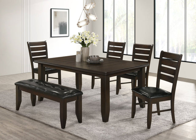 Dalila Dining Room Set Cappuccino and Black | Coaster | Home Elegance USA