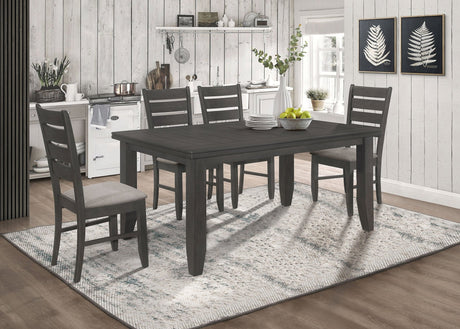 Dalila 5 - piece Rectangular Dining Set Grey and Dark Grey - 102721GRY - S5 - image - 1