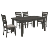 Dalila 5 - piece Rectangular Dining Set Grey and Dark Grey | Coaster | Home Elegance USA