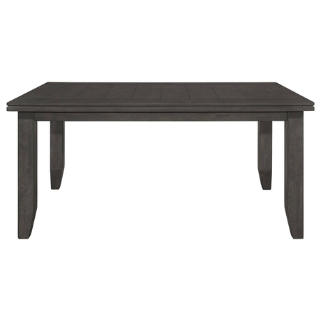 Dalila Rectangular Plank Top Dining Table Dark Grey | Coaster | Home Elegance USA