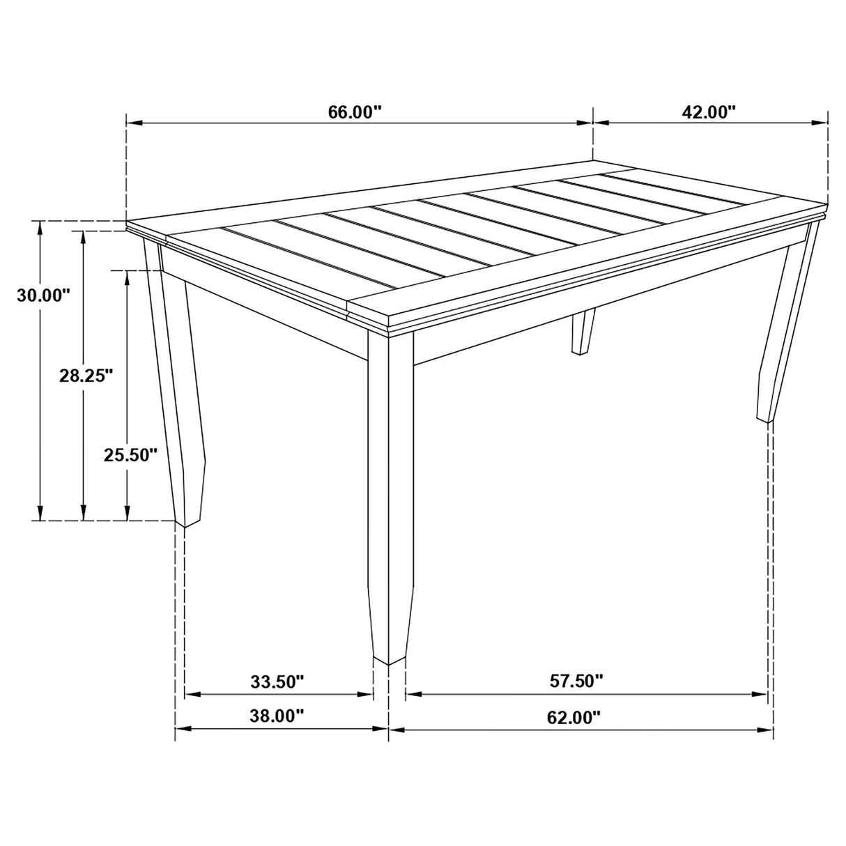 Dining Table - Dalila Rectangular Dining Table Cappuccino