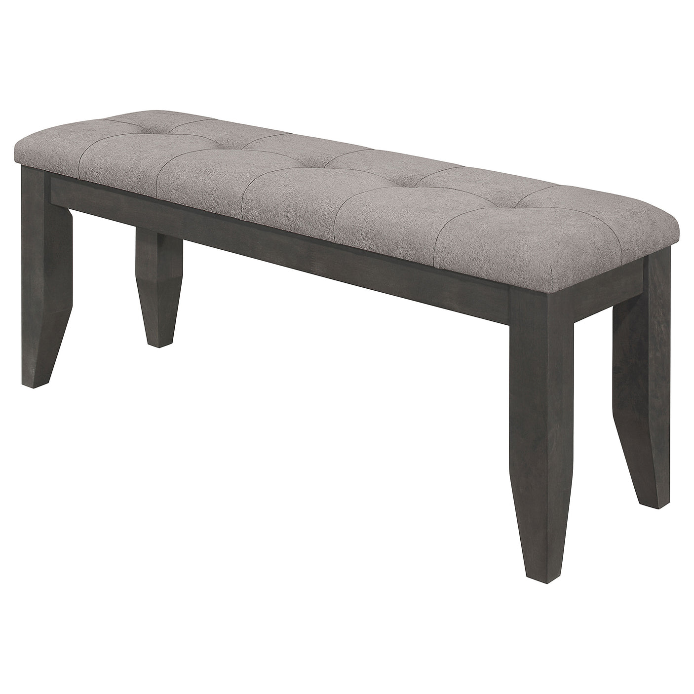 Bench - Dalila Padded Cushion Bench Grey and Dark Grey