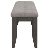 Dalila Padded Cushion Bench Grey and Dark Grey | Coaster - 102723GRY - Home Elegance USA - 5