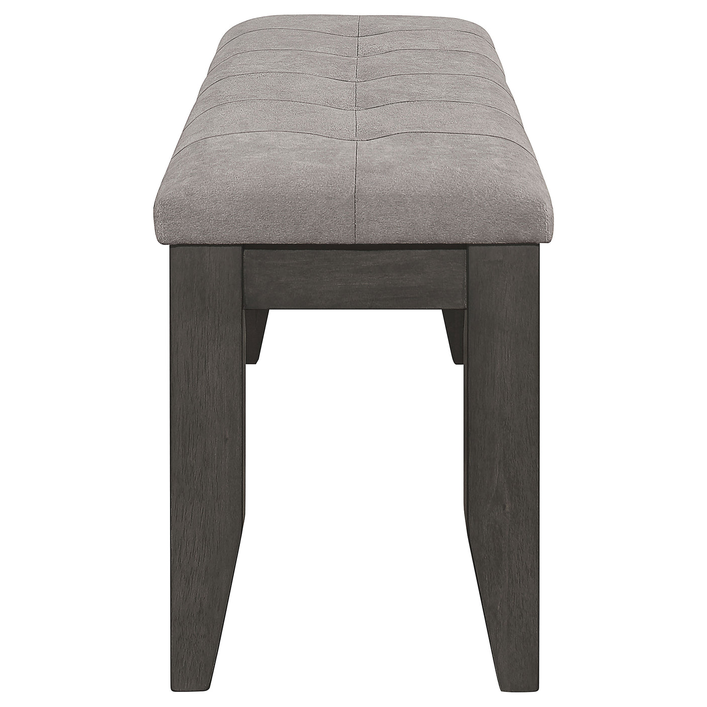 Bench - Dalila Padded Cushion Bench Grey and Dark Grey