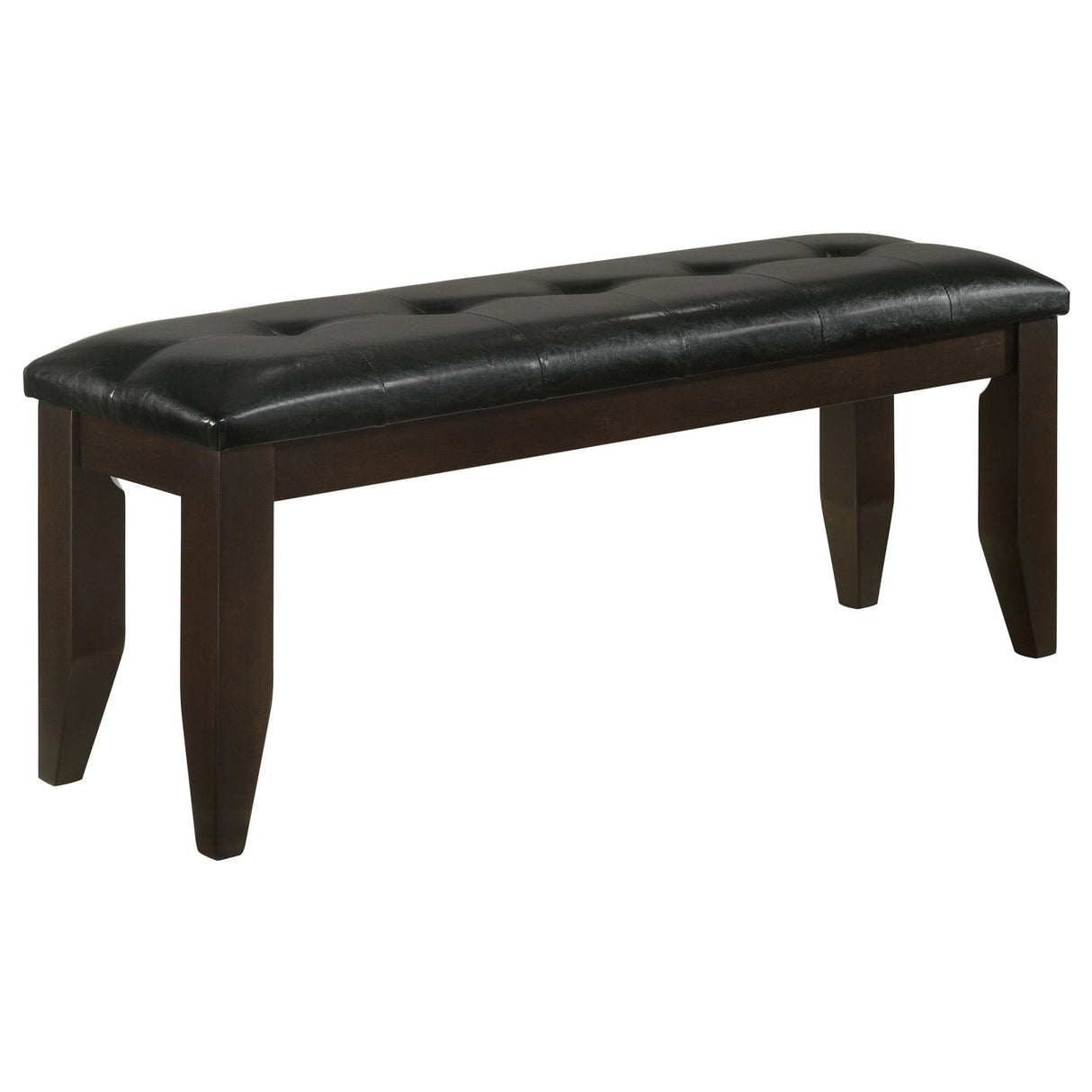 Dalila Tufted Upholstered Dining Bench Cappuccino and Black | Coaster | Home Elegance USA