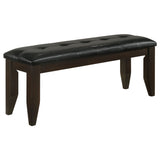 Bench - Dalila Tufted Upholstered Dining Bench Cappuccino and Black