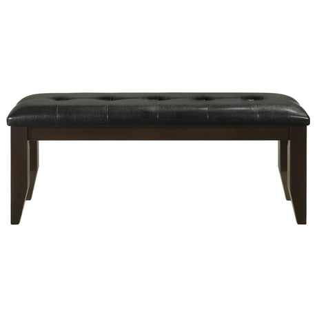 Dalila Tufted Upholstered Dining Bench Cappuccino and Black | Coaster - 102723 - Home Elegance USA - 3