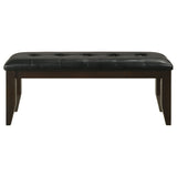Bench - Dalila Tufted Upholstered Dining Bench Cappuccino and Black