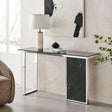 Monolith Chic Marble Console Table // Black  | Finesse - Home Elegance USA