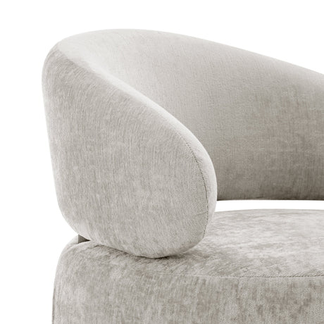 Elegant Swirl Swivel Accent Chair // Gray and Chrome  | Finesse - sold by Home Elegance USA