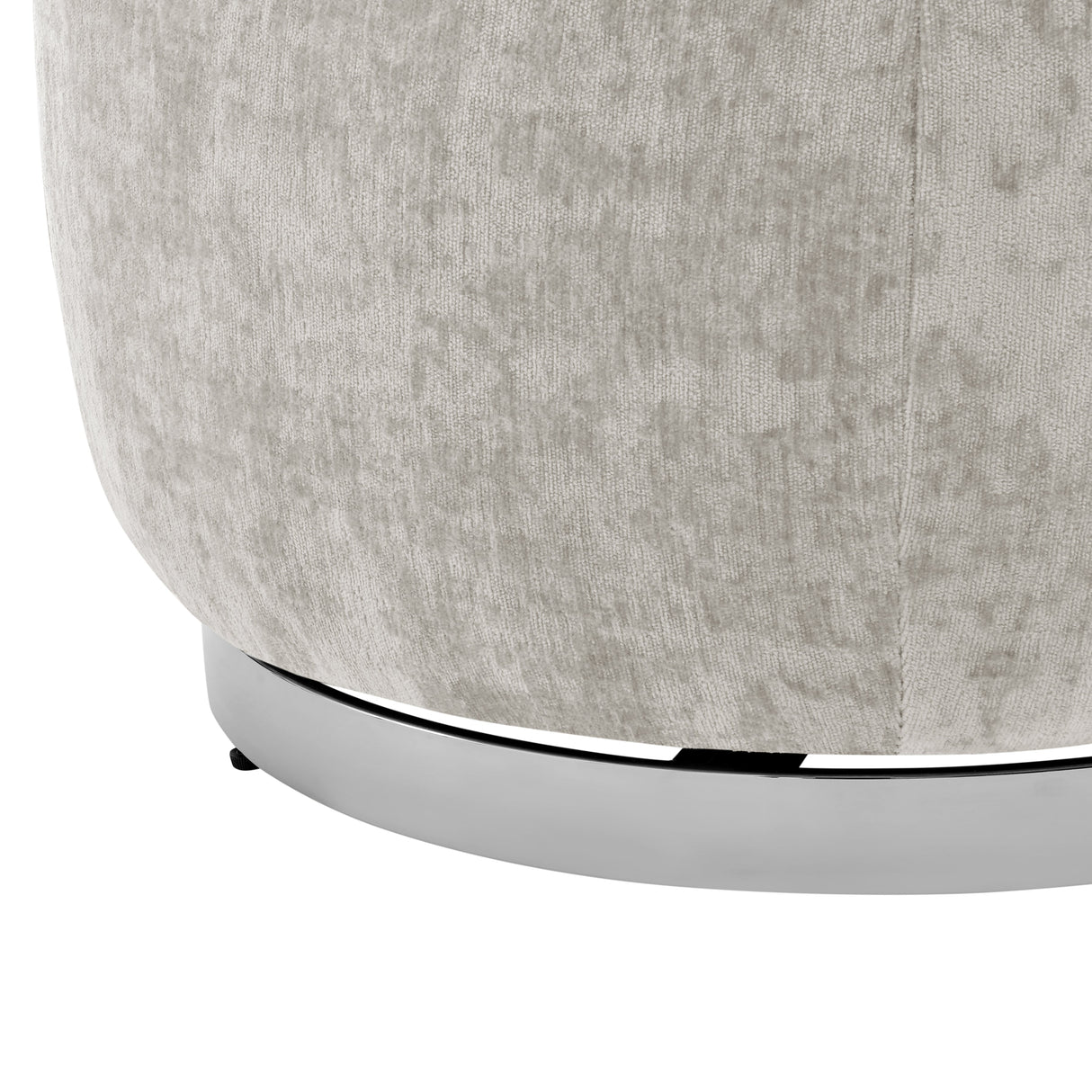 Elegant Swirl Swivel Accent Chair // Gray and Chrome  | Finesse