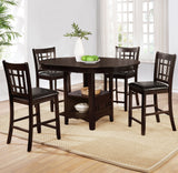 Lavon 5 - piece Counter Height Dining Room Set Espresso and Black | Coaster | Home Elegance USA