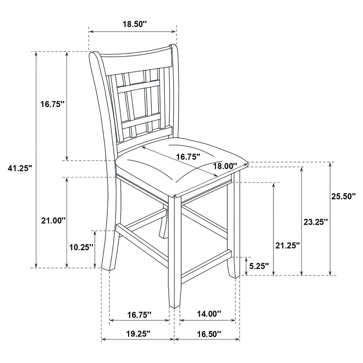 Lavon 5 - piece Counter Height Dining Room Set Espresso and Black | Coaster | Home Elegance USA